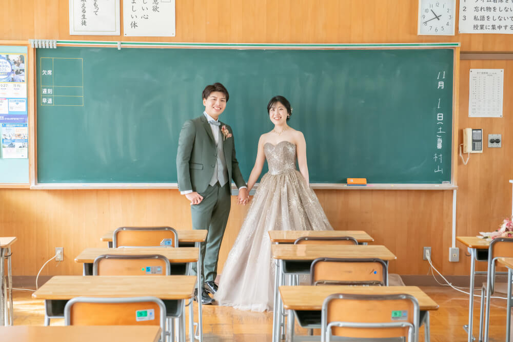 【ウェディングレポート】思い出の母校でフォトウェディング °˖✧